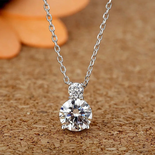 Halskette aus 925er-Sterlingsilber mit Zircom für Damen, 18 Karat vergoldet, Schmuckanhänger, Geburtstagsparty-Geschenk, Schmuck, Geschenk, Neu, N36947
