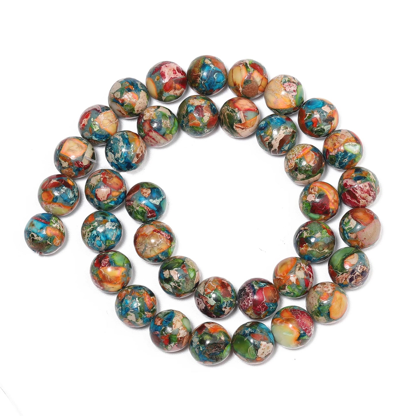 4/6/8/10mm Naturstein Meeressediment Imperial Jaspis Runde Lose Perlen für Schmuck Machen Handarbeiten diy Charms Armband 15''