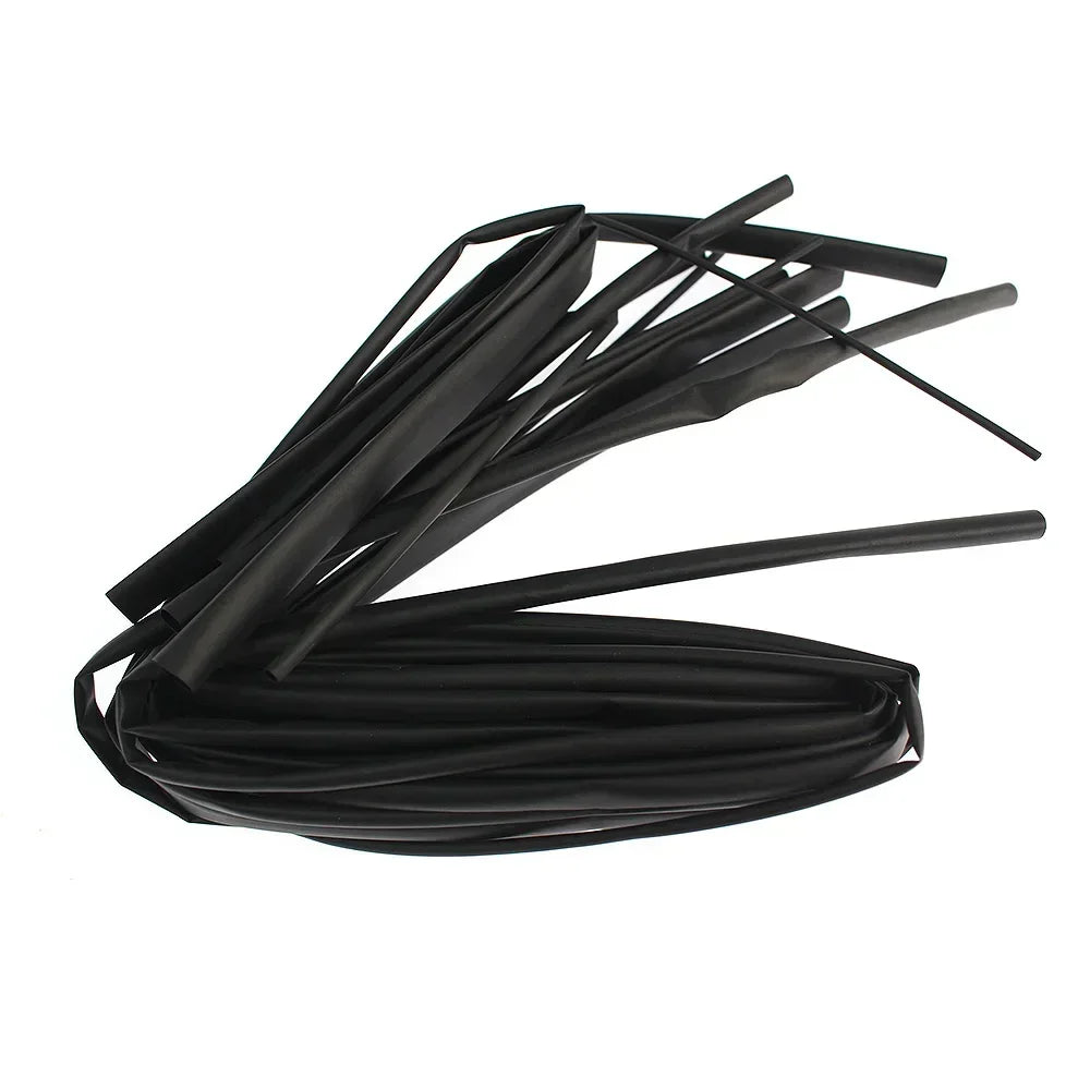 8 Meter/Set 2:1 schwarze Isolierung Schrumpffolie Schrumpfschlauch 1/2/3/4/5/6/8 mm Schrumpfschlauch für Kabel DIY Connector Wire Kit