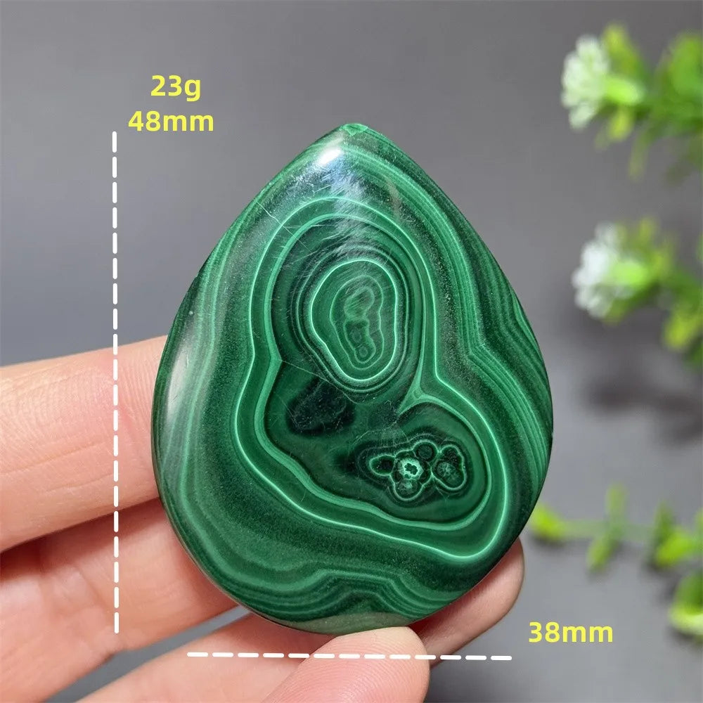 Natürlicher, hochwertiger Malachit in Tropfenform, zum Polieren, DIY, Quarz, Energietherapie, Meditation, Reiki, Hexerei, Heimdekoration, Geschenk