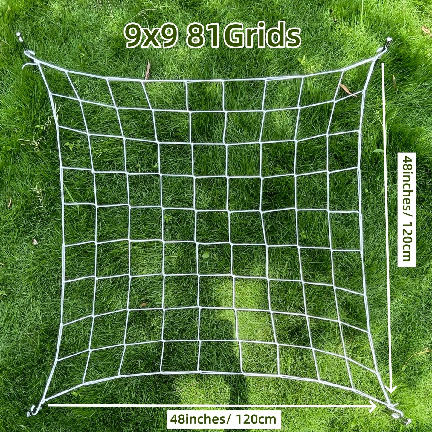 4'' Mesh Grow Zelt-Spaliernetz, robustes elastisches Pflanzennetz mit Stahlhaken, flexible Hydrokultur-Unterstützung für die Gartenbau