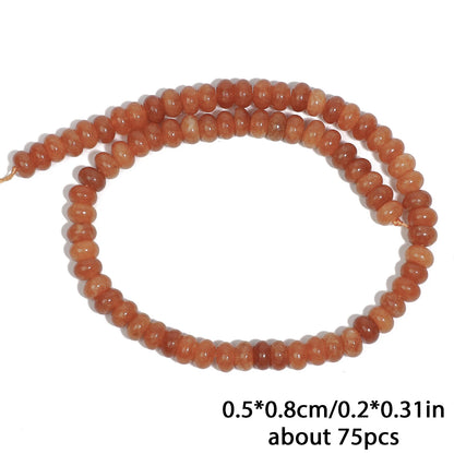5x8mm Natürliche Abacus Rondelle Jade Quarz Perlen Stein Flache Runde DIY Charms Armbänder Lose Perlen Für Schmuck Machen liefert