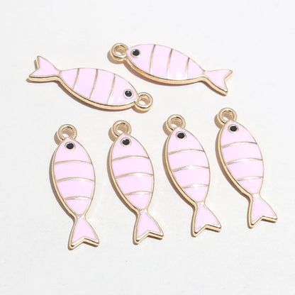 20 Stück 23x7mm Emaille Fisch Charms Anhänger DIY Schmuck Making Zubehör Erkenntnisse für Ohrringe Halskette Armbänder