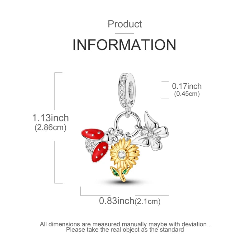 925 Sterling Silber Mond Schmetterling Charms Perlen Kopfhörer Avocado Anhänger Schmuck Fit Original 925 Armband Für Frauen DIY Geschenk