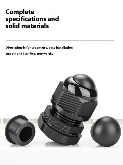 Halbkugelförmiger Plug aus PA66-Nylon, hochwertiger, gewindelfreier Plug, Pilzkopf, staubdicht, wasserdicht