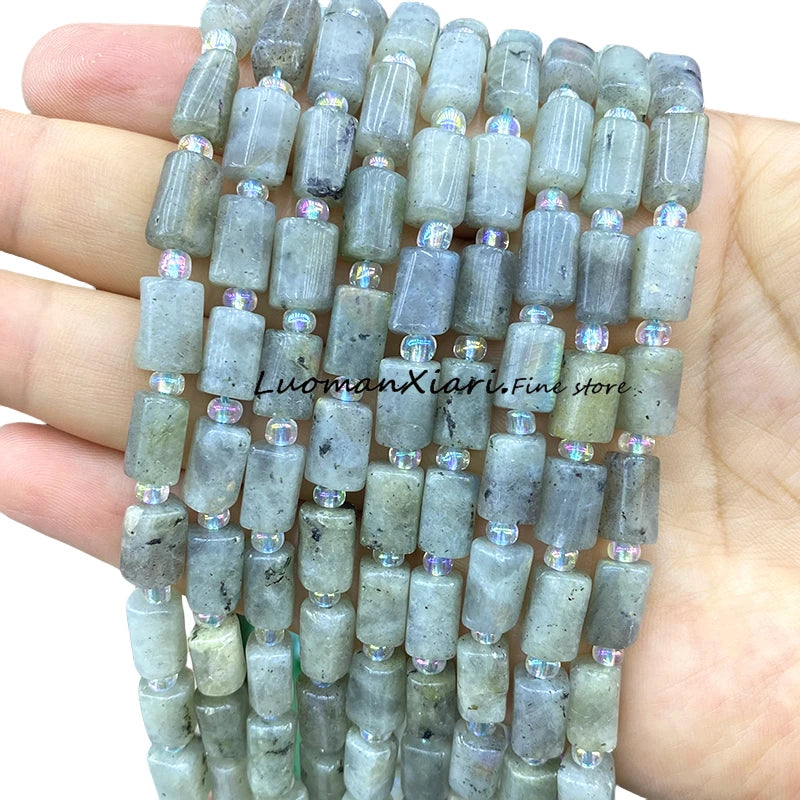 8x12mm Naturstein Grüner Malachit Unregelmäßiger Zylinder Lose Distanzperlen für Schmuckherstellung Diy Armband Charms Zubehör