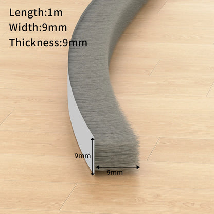 Selbstklebender Dichtungsstreifen für Tür- und Fensterbürsten, winddicht, staubdicht, schalldichtes Isolierband, schneidbar, 5–23 mm