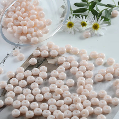 50/100 stücke 3x6mm Neue Glas Seed Bead Abacus Form Spacer Lose Perlen für DIY Schmuck Machen armband Halskette Charms Zubehör