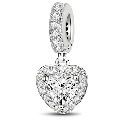 Charms aus 925er-Sterlingsilber mit Tierhantel, niedlicher rosa Hund, Perlen, passend für DIY-Armbänder, Armreifen, Geschenk von hochwertigem Schmuck
