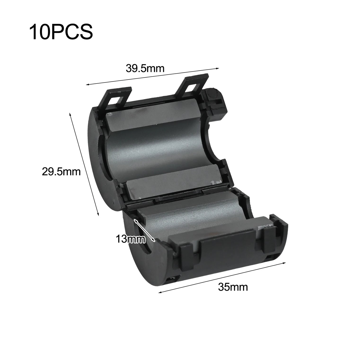 10PCS Ferrit Ring Schwarz Clip-On Ferrit Ring Noise Suppressor Kabel Klemme 13mm Ferrit Kern Schnur ring Noise Filter Draht Kabel