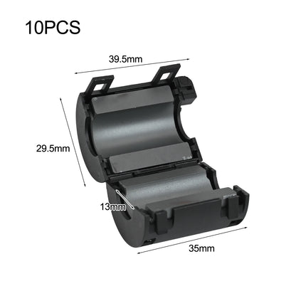 10PCS Ferrit Ring Schwarz Clip-On Ferrit Ring Noise Suppressor Kabel Klemme 13mm Ferrit Kern Schnur ring Noise Filter Draht Kabel