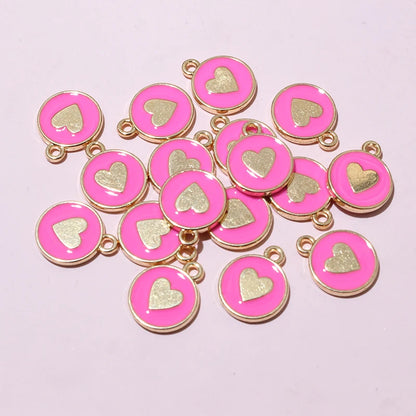 20 Stück Emaille Herz Charms Anhänger doppelseitig 14,5 x 12 mm DIY Schmuckherstellung Zubehör Erkenntnisse für Armband Ohrringe Halskette