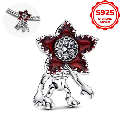 925er-Sterlingsilber, ein Fünf-Sterne-Blumendrache, der seine Gliedmaßen bewegt werden kann, Perlen für Armbänder und Halsketten, exquisite DIY-Schmuckherstellung