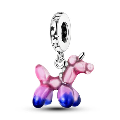Sicherheitsketten aus 925er-Sterlingsilber, violette Serie, Schmetterling, Widder, Zwillinge, passend für Original-Armbänder, DIY-Schmuckherstellung, Geschenk für Frauen