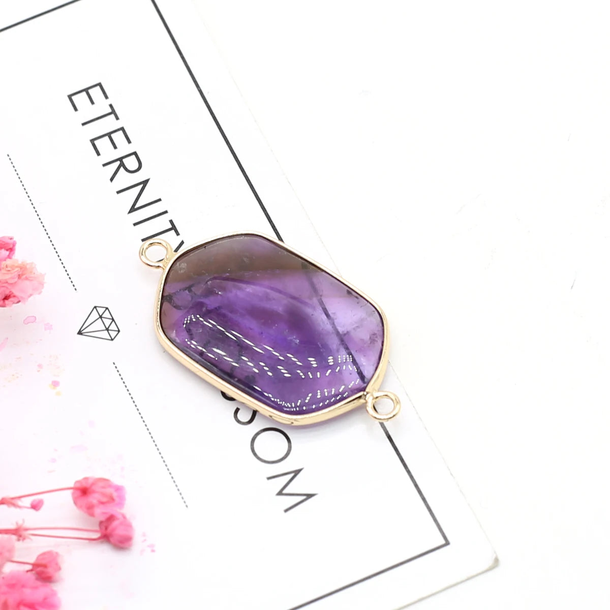 Natürliche Amethysten Anhänger Charms Natürliche Lila Quarz Kristall Stecker Für Heilung Pendel Schmuck Ohrring Halskette Herstellung