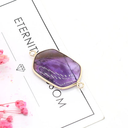 Natürliche Amethysten Anhänger Charms Natürliche Lila Quarz Kristall Stecker Für Heilung Pendel Schmuck Ohrring Halskette Herstellung