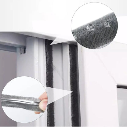 10M / 20M 6mm x 6mm Aluminium-Dichtungsstreifen für Schiebetüren und Fenster, staubdicht, winddicht, Zugluftstopper, Dichtungsband für Türen