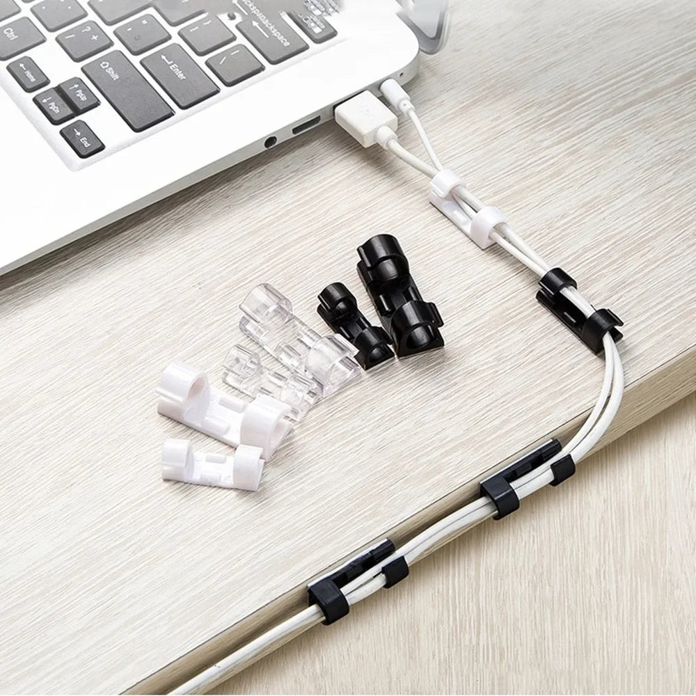 20 stücke Kabel Organizer Clips Kabel Clips Management Kabel Organizer ABS Draht Kabel Halter USB Lade Daten Linie Schutz