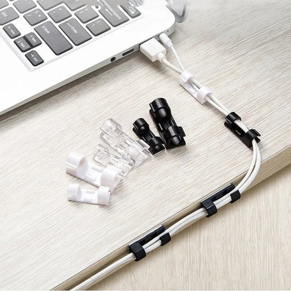 20 stücke Kabel Organizer Clips Kabel Clips Management Kabel Organizer ABS Draht Kabel Halter USB Lade Daten Linie Schutz
