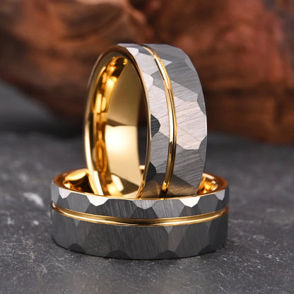 Wolframcarbid-Ring für Herren, Anillos Bague Homme, Pareja de Sundae, Modeschmuck, Eheringe, individuelle Verlobungsringe