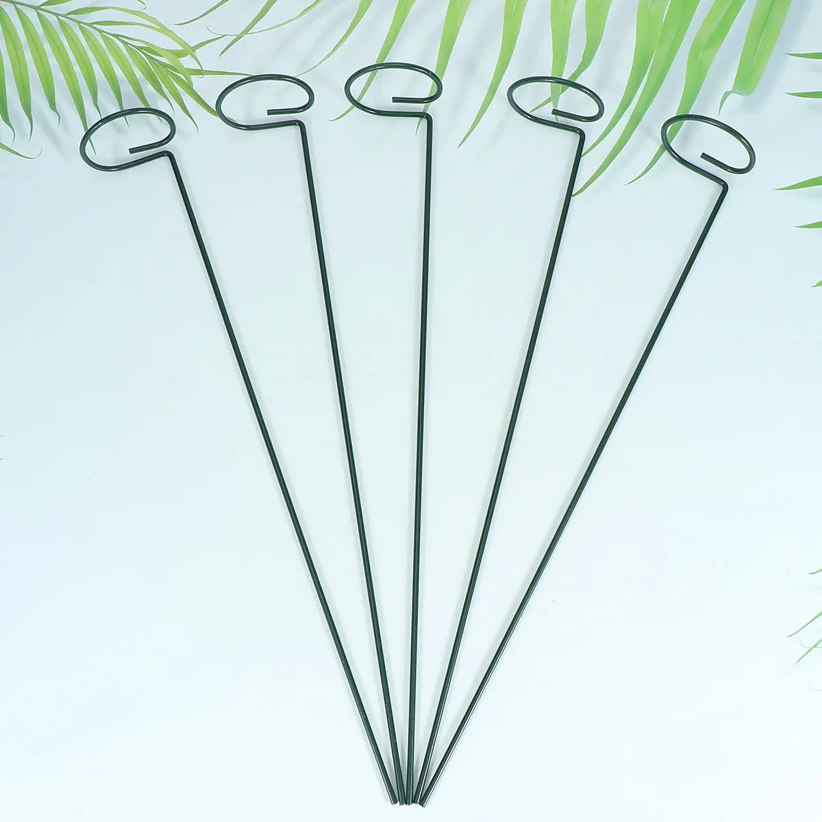 5 Stück Blumenstützrahmen, robuste, wiederverwendbare Pflanzenstützstange aus Eisen für Lilien, Sonnenblumen, Pfingstrosen, Einzelstiel-Pflanzenhalter