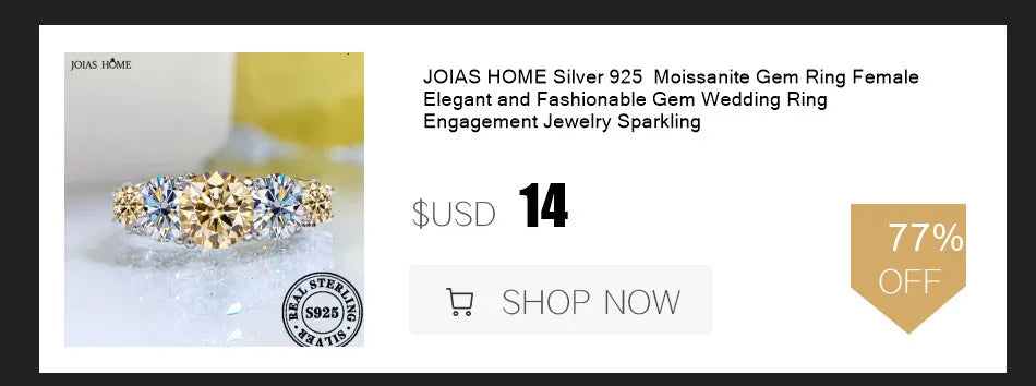 JOIAS HOME 18 Karat vergoldet 3,6 CT Alle Moissanit Ringe für Frauen 5 Steine funkelnder Diamant Ehering S925 Sterling Silber Schmuck