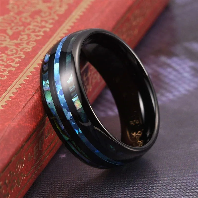 Mode Wikinger Baum des Lebens Edelstahl Abalone Muschel ringe für Männer Odin Norse Wikinger Runen ringe Retro Amulett Schmuck Geschenk