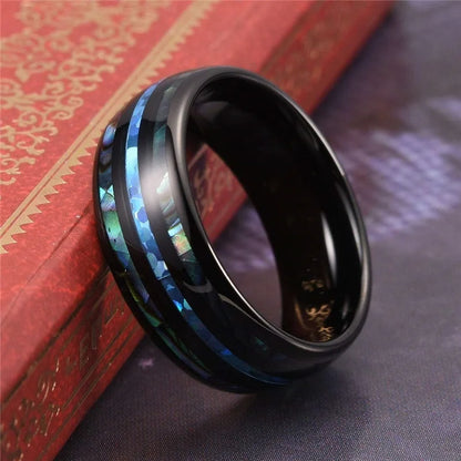 Mode Wikinger Baum des Lebens Edelstahl Abalone Muschel ringe für Männer Odin Norse Wikinger Runen ringe Retro Amulett Schmuck Geschenk