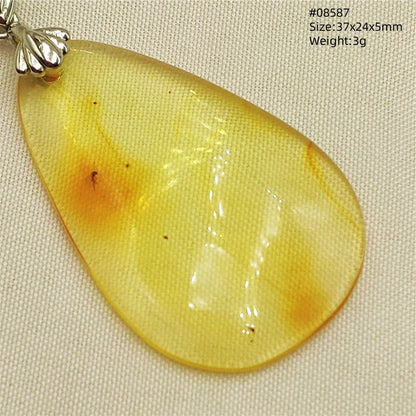 Natürlicher Bernstein-Anhänger Baltischer Blumen-Gelber Bernstein Damen Herren Schmuck Reiki-Stein AAAAAAA