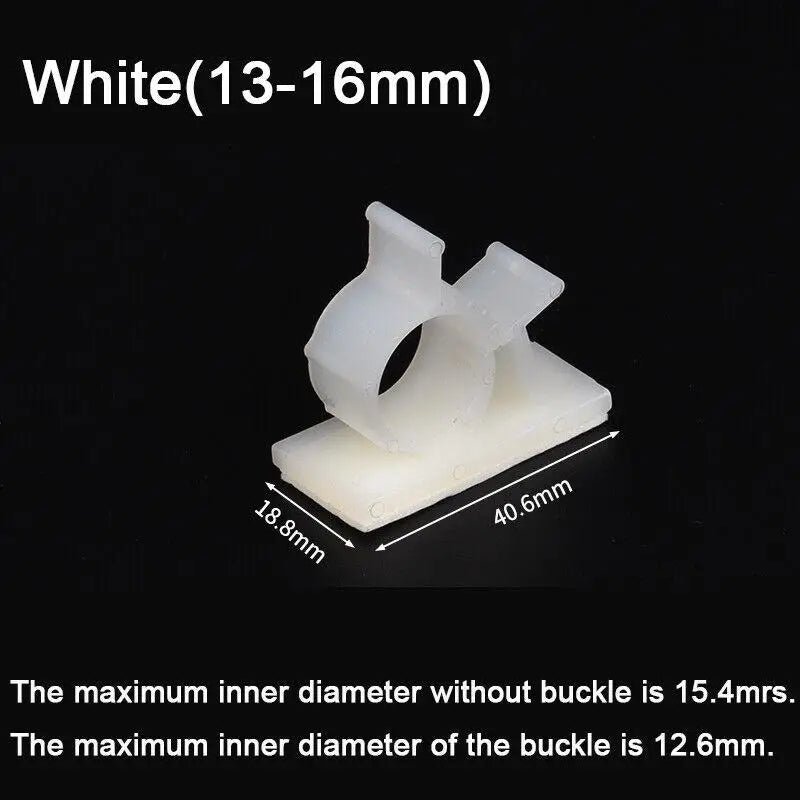 20 Stück Nylon selbstklebende Verkabelung Kabelbinder Befestigung Sitz Desktop Finishing Netzwerkkabel