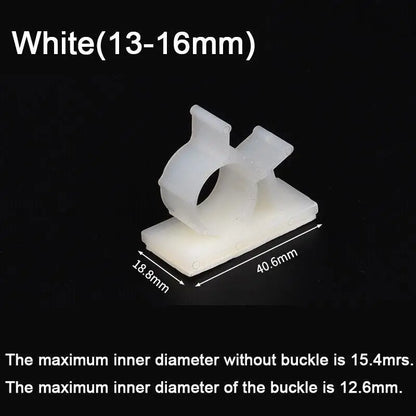 20 Stück Nylon selbstklebende Verkabelung Kabelbinder Befestigung Sitz Desktop Finishing Netzwerkkabel