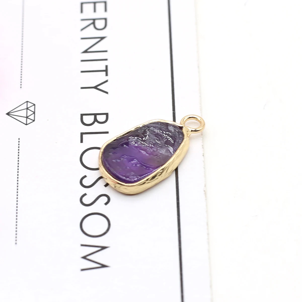 Natürliche Amethysten Anhänger Charms Natürliche Lila Quarz Kristall Stecker Für Heilung Pendel Schmuck Ohrring Halskette Herstellung