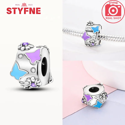 Neue Silber 925 Blaue Libelle Schmetterling Charms Perlen Fit Original Armband für Frauen DIY Edlen Schmuck Zubehör Perlen Geschenke