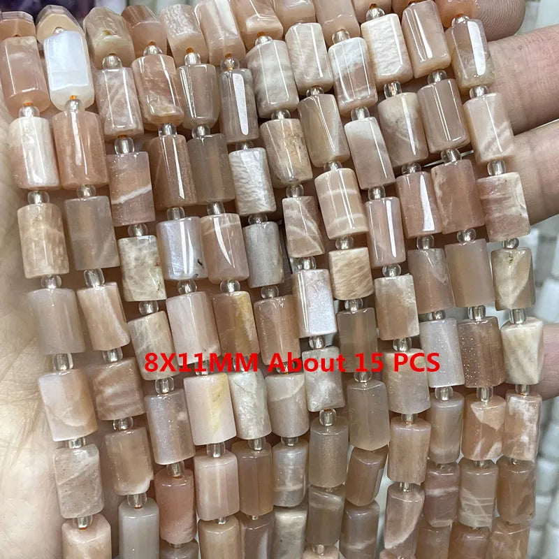 Natürliche Sonnenstein Edelsteine Unregelmäßige Facettierte Rondelle Runde Lose Spacer Perlen Für Schmuck Machen DIY Armband Halskette Zubehör