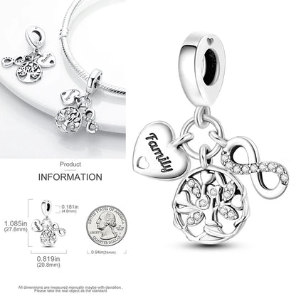 Charms aus 925er-Sterlingsilber, bunt, Sonnenblume, Hund, Jungen, Geschenkartikel, Schmetterling, Flugzeug, Erde, passend für Original-Anhänger, Schmuck, Make-up