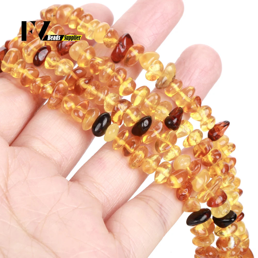 Naturstein Bernstein Runde unregelmäßige Rondelle Edelstein lose Perlen facettierte lose Perlen für Schmuckherstellung DIY Armband handgefertigt
