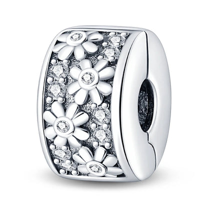 Blumen-Charms aus 925er Silber, Sonnenblumen-Tulpen-Anhänger, passend für Original-Pan-Armbänder zur Herstellung von Schmuck