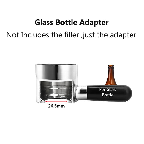 Bierglas-Flaschenfüller-Adapter, entschäumender Bierhahn-Adapter für 28-mm-PET-Flasche, 38-mm-PET-Flasche, Einreichung von Swing-Top-Flaschen