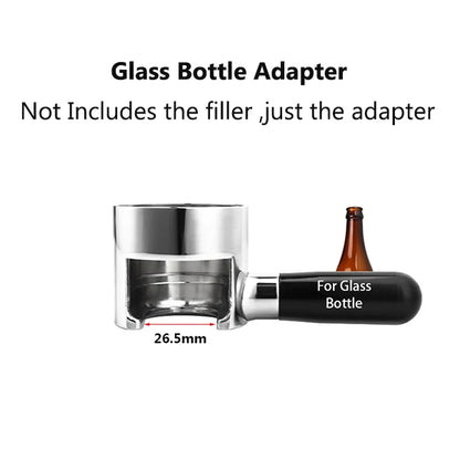Bierglas-Flaschenfüller-Adapter, entschäumender Bierhahn-Adapter für 28-mm-PET-Flasche, 38-mm-PET-Flasche, Einreichung von Swing-Top-Flaschen