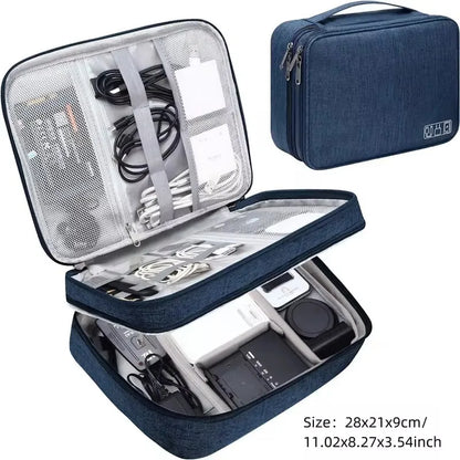 Kabel-Aufbewahrungstasche Wasserdichte Digitale Elektronik-Aufbewahrungstasche Reise-USB-Datenkabel-Ladegerät-Stecker-Organizer