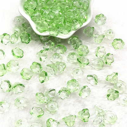 Neue 20 teile/los 7X12mm Bunte Bellflower Lampwork Perlen Kappen Glas Spacer Perlen für Schmuck Machen DIY Armbänder haarnadel