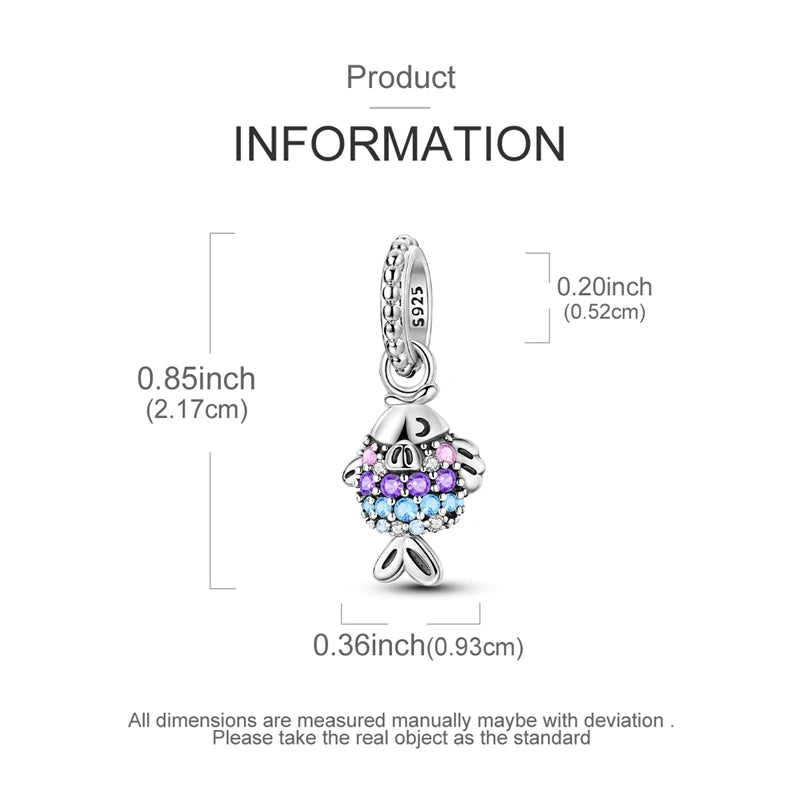 Neue 925 Sterling Silber Charms Perlen Fisch Einhorn Schmetterling Bogen Anhänger DIY Frauen Armband Schmuck Geschenk