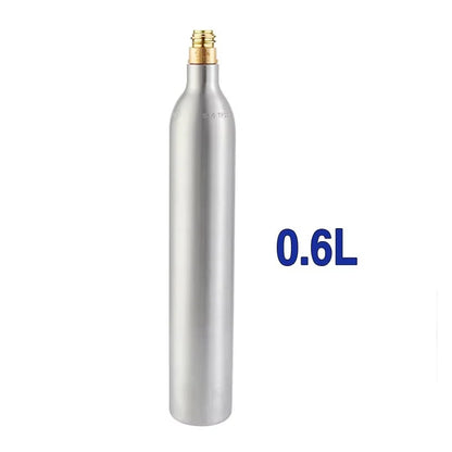 0,6 l leerer CO2-Zylinder-Aluminium-Soda-CO2-Tank mit TR21-4-Ventil, kohlensäurehaltige Süßwasser-Getränke-Nachfüll-Soda-Maker