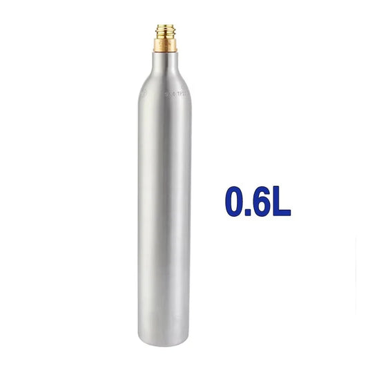 0,6 l leerer CO2-Zylinder-Aluminium-Soda-CO2-Tank mit TR21-4-Ventil, kohlensäurehaltige Süßwasser-Getränke-Nachfüll-Soda-Maker