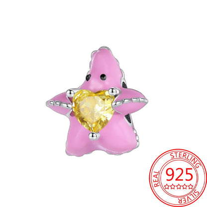 Sommer-Charm-Anhänger aus 925er-Sterlingsilber, Sea World Kingdom, Perlen für Charms, Original-Armband für Damen, Schmuckherstellung