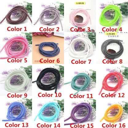 100pcs 1,4 m bunte Spiral ladegerät Kabel Kabels chutz universelle Datenleitung Dekoration Wickler für iPhone Samsung Huawei Xiaomi
