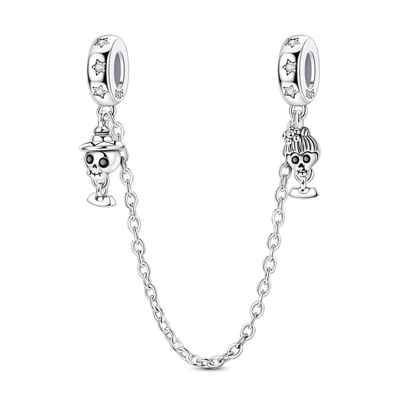 Charms aus 925er-Sterlingsilber, Perlen, Totenkopf, Apfel, baumelnd, passend für Original-Armbänder, DIY-Schmuck, Geschenke