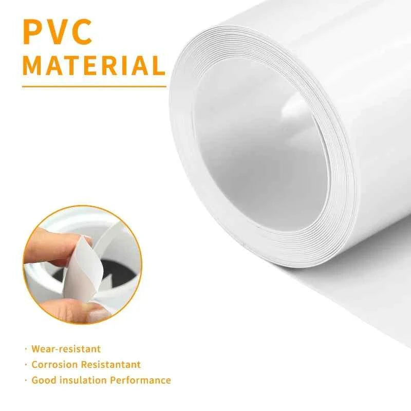 3/5 Meter grau/weiß 7 mm ~ 150 mm PVC-Schrumpfschlauch 18650 Lithium-Batteriepack Isolierfolie Schutzhülle Kabelhülle