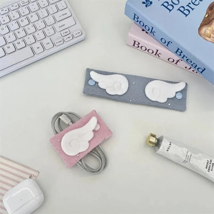 Stoff-Kabel-Organizer-Clip, süß, kausal, tragbar, Kabel-WrapTie für Ladegerät, Kopfhörer, USB-Kabel-Organizer, Reisen, unverzichtbar