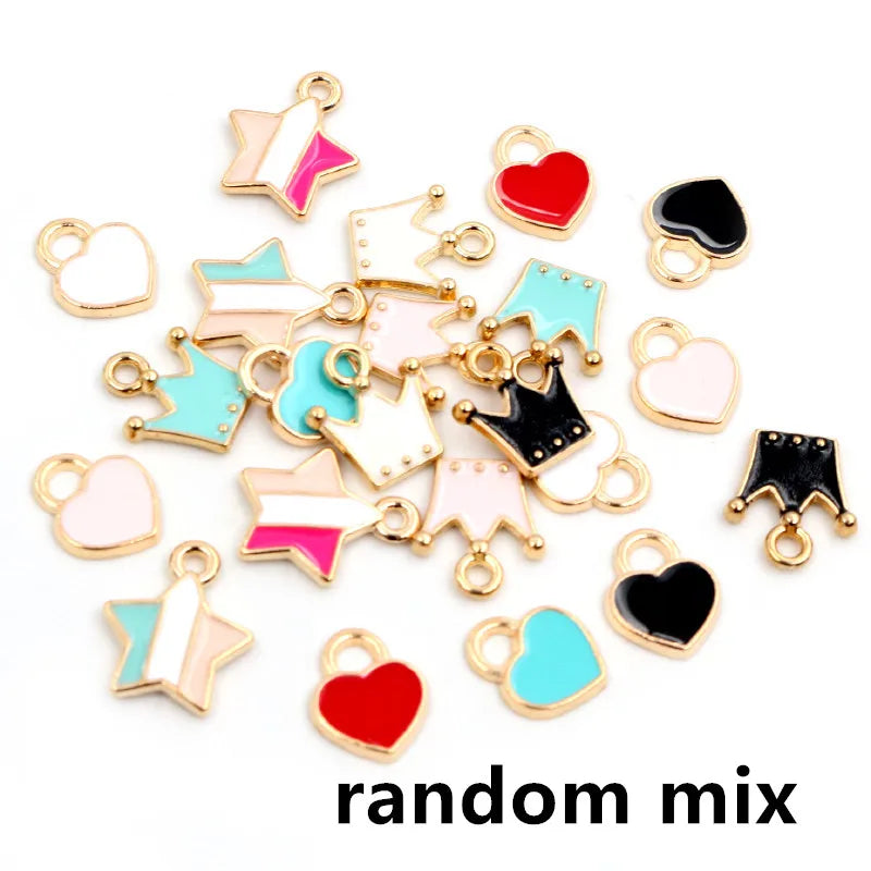 20 Stück 14,5x12mm Emaille Doppelseiten-Herz-Anhänger Anhänger DIY Schmuck Herstellung Zubehör-Ergebnisse für Armband Ohrringe Schlüssel anhänger